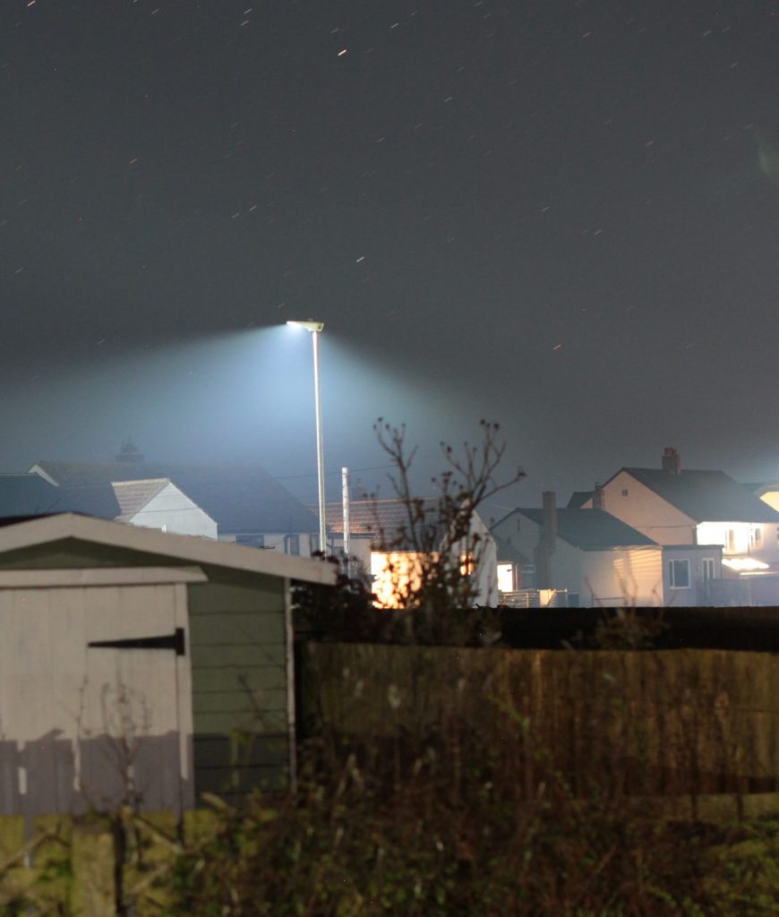 Well designed street lighting.